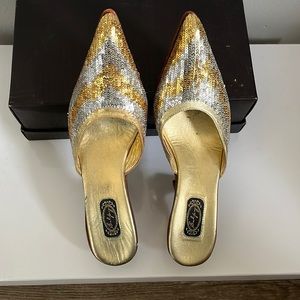 Gorgeous Italian sequin slides